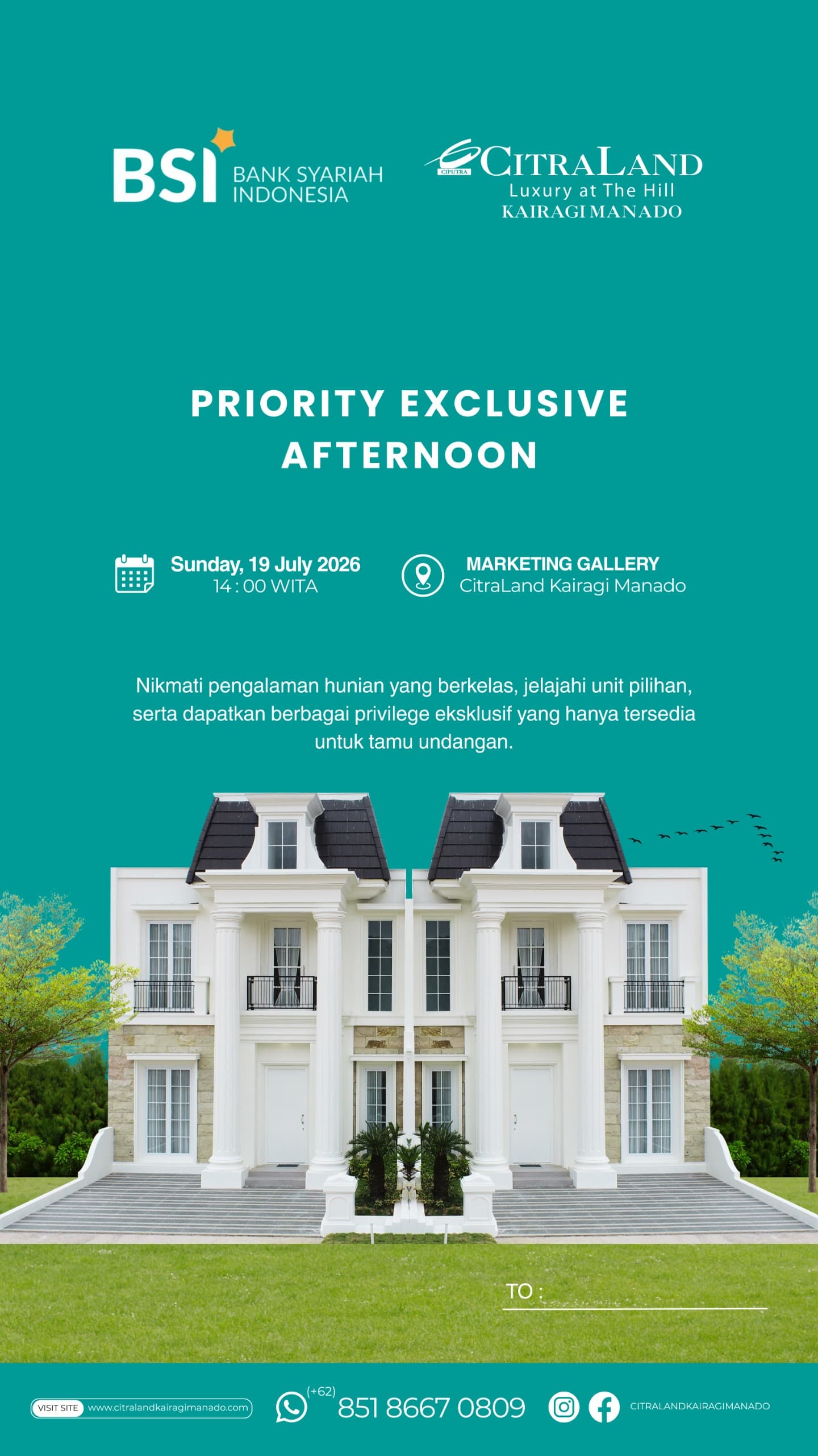 Poster Open House & Test Drive